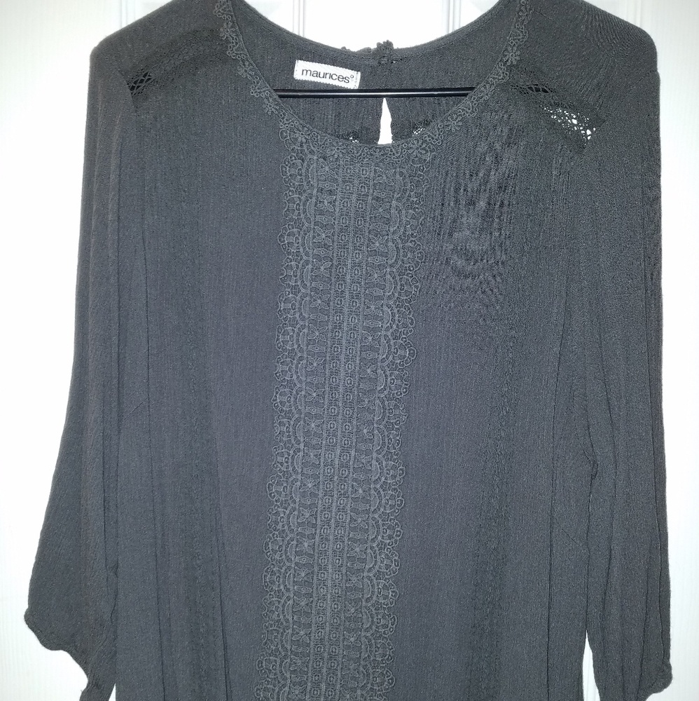 Maurices 3/4 sleeve grey top